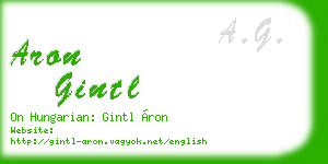 aron gintl business card
